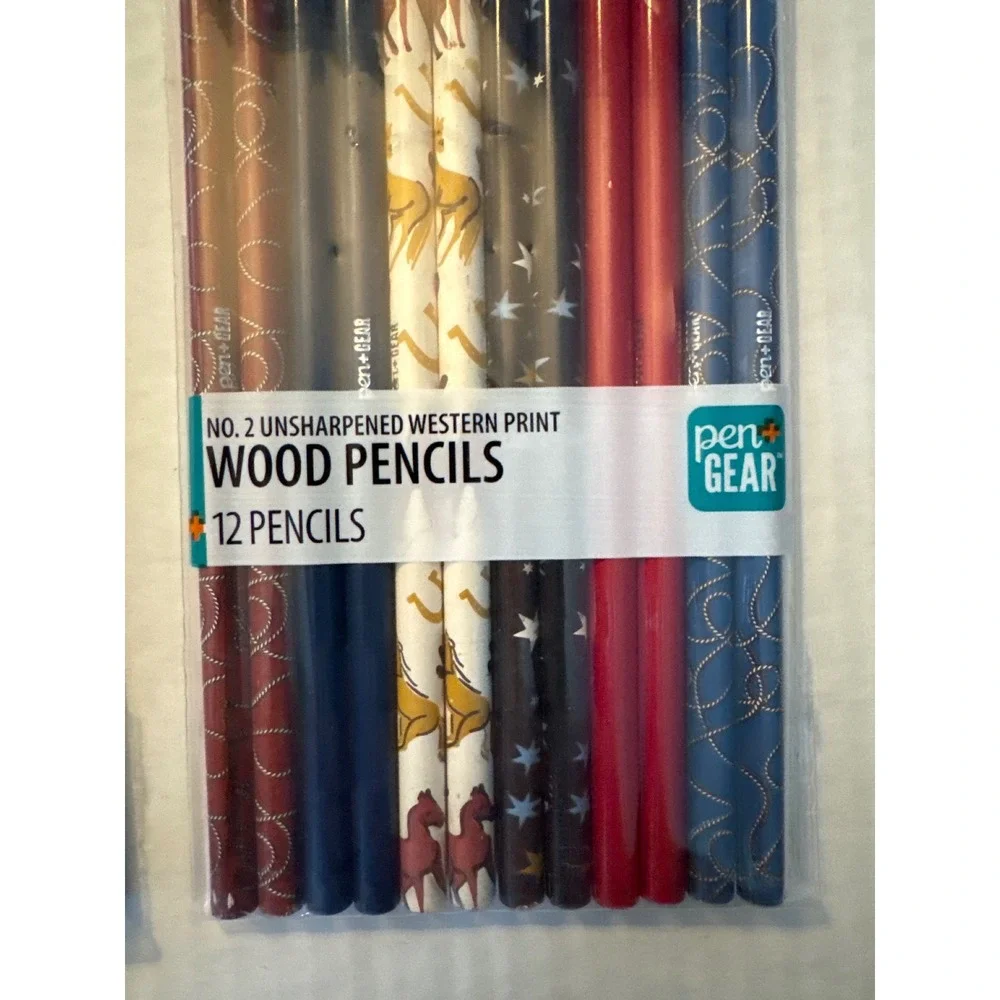 Pen+Gear No. 2 Wood Pencils Western Print 3 Packs 36 Count Total Unsharpened